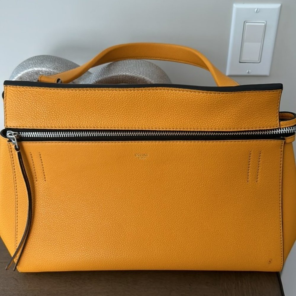 Limited Edition Vintage Celine Edge Top Handle Purse